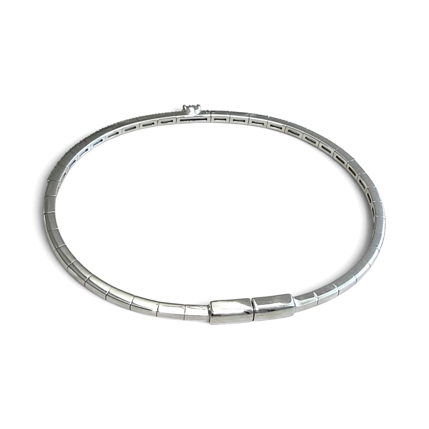 ZYDO Italy "Luce Di Stella" 18K White Gold Natural Diamond Bangle Bracelet - WeilJewelry