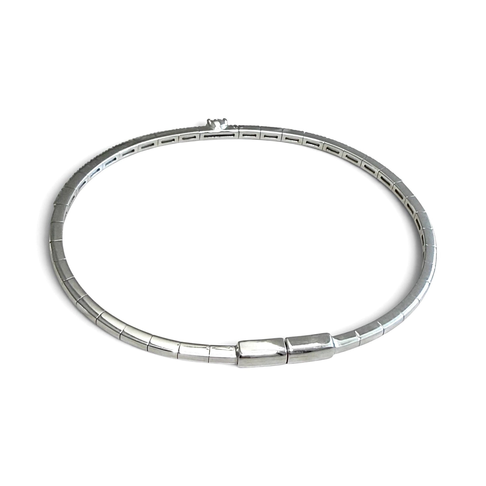 ZYDO Italy "Luce Di Stella" 18K White Gold Natural Diamond Bangle Bracelet - WeilJewelry