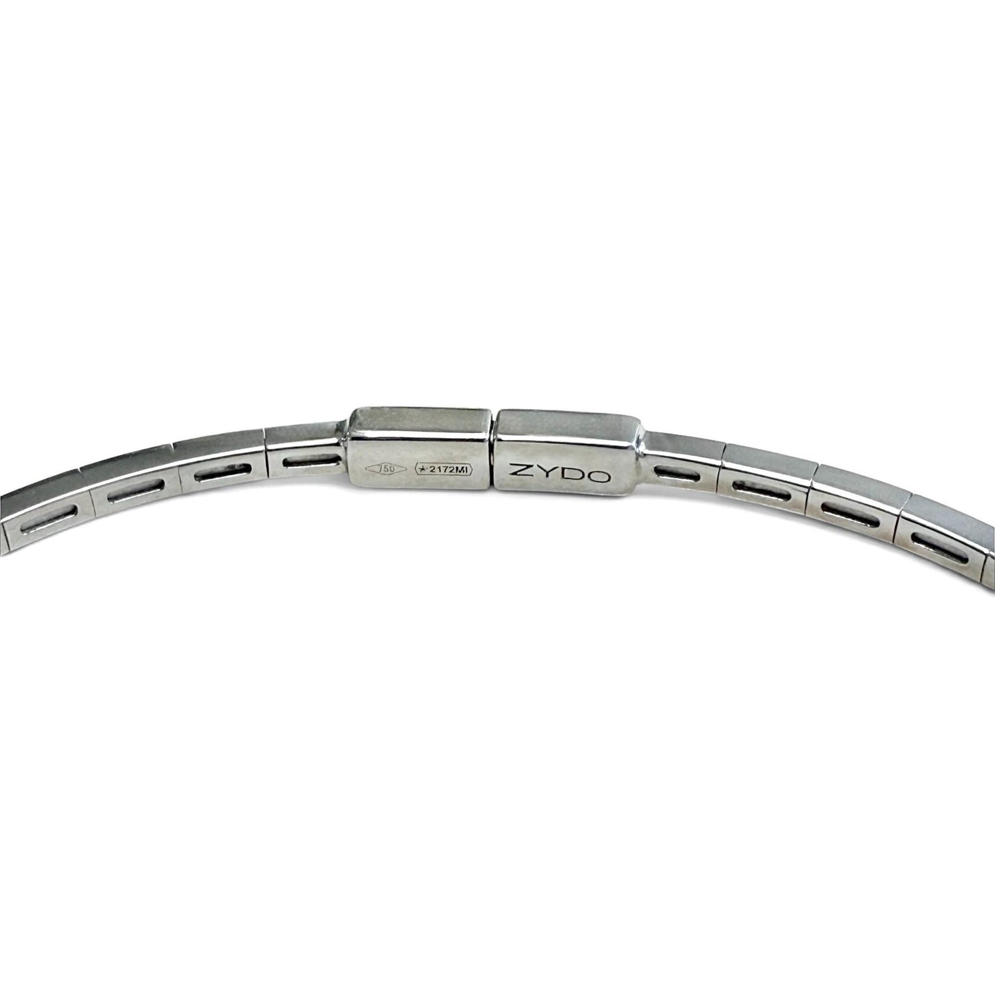 ZYDO Italy "Luce Di Stella" 18K White Gold Natural Diamond Bangle Bracelet - WeilJewelry