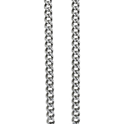 ZYDO Italy "Luminosa" 18K White Gold 1.36 CTW Diamond Curb Chain Necklace - WeilJewelry