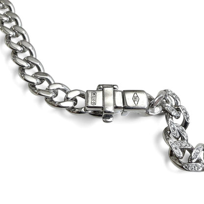 ZYDO Italy "Luminosa" 18K White Gold 1.36 CTW Diamond Curb Chain Necklace - WeilJewelry