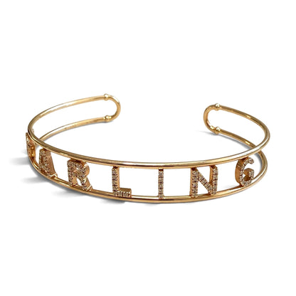 ZYDO Italy “Mia Adorata” 18K Rose Gold DARLING Natural Diamond Cuff Bracelet - WeilJewelry
