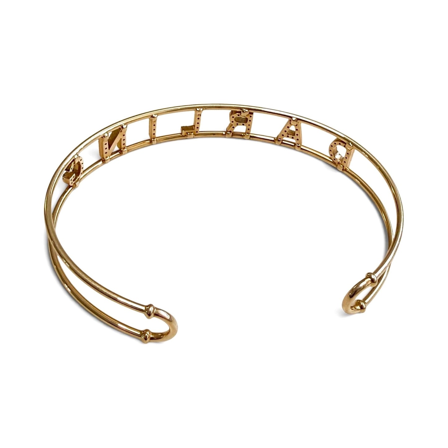 ZYDO Italy “Mia Adorata” 18K Rose Gold DARLING Natural Diamond Cuff Bracelet - WeilJewelry