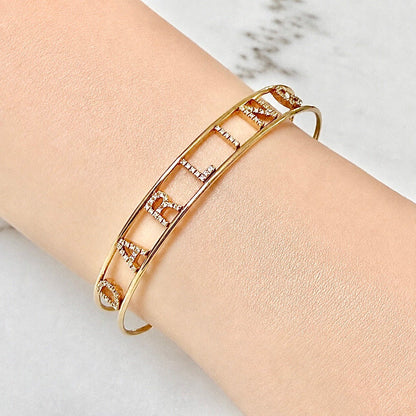 ZYDO Italy “Mia Adorata” 18K Rose Gold DARLING Natural Diamond Cuff Bracelet - WeilJewelry