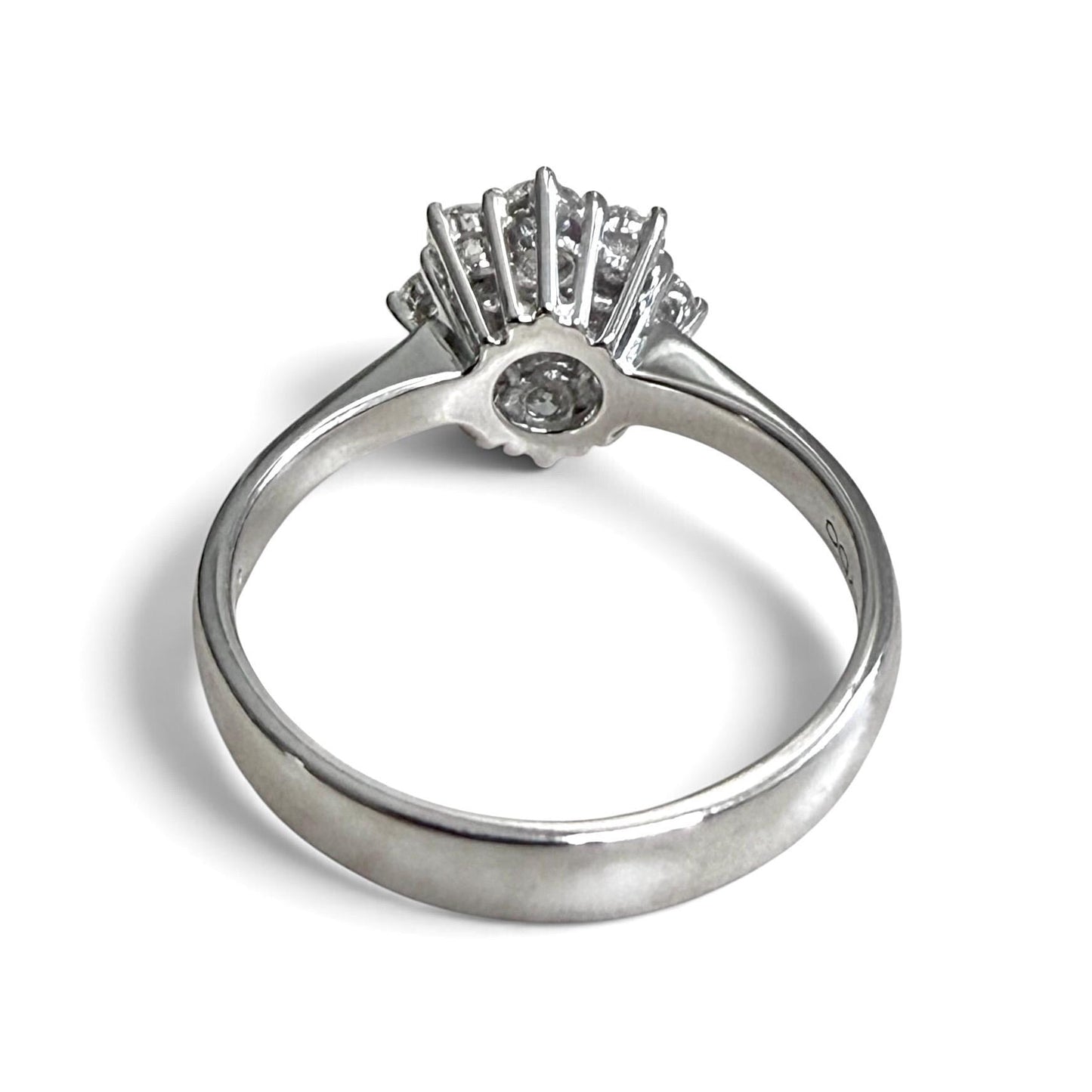 ZYDO Italy "Rosa Radiosa" 18K White Gold 0.82 CTW Natural Diamond Halo Ring - WeilJewelry