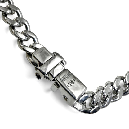 ZYDO Italy "Ti Adoro" 18K White Gold Diamond Cluster Halo Curb Chain Necklace - WeilJewelry