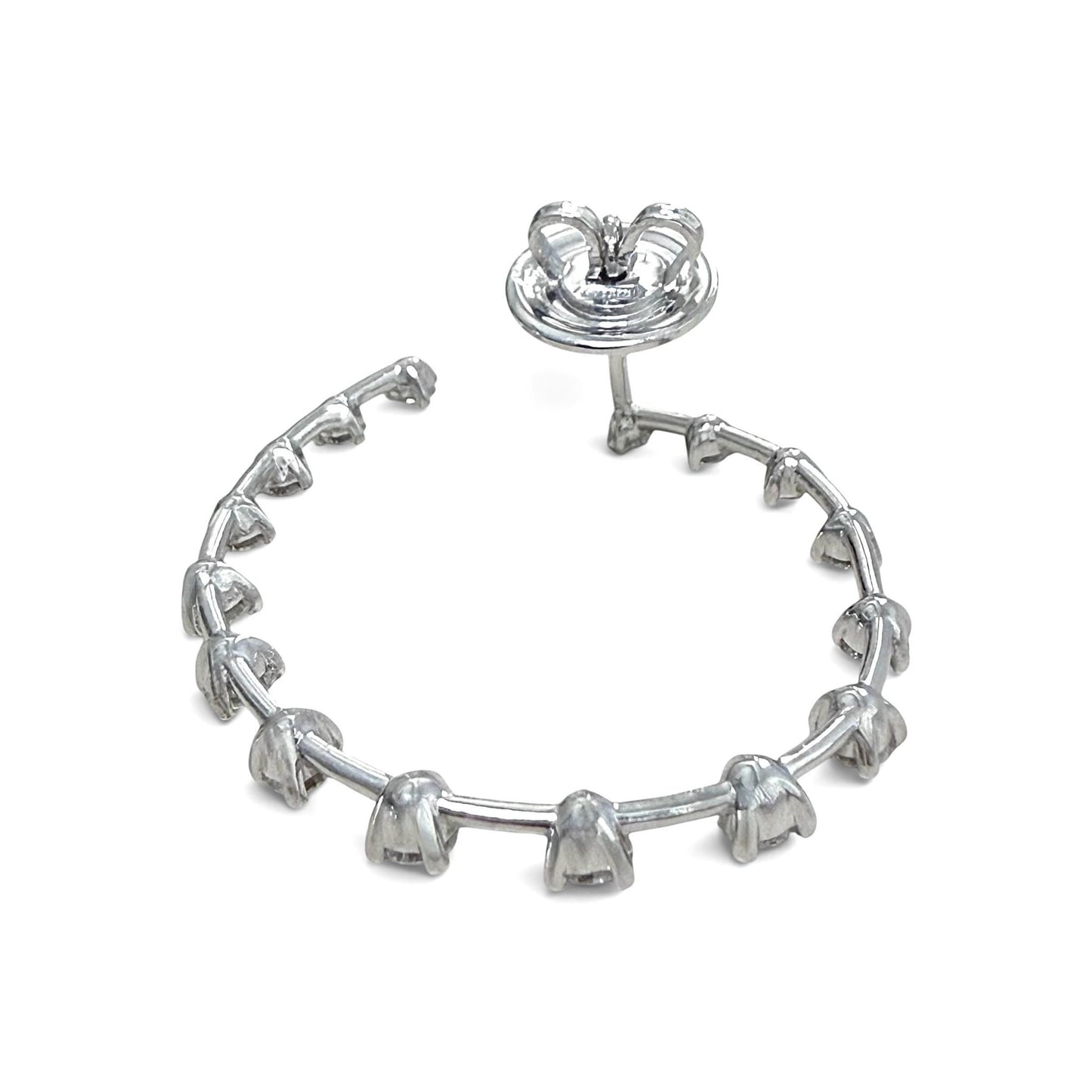ZYDO Italy «Tutto Torna» 18K White Gold 2.02 CT Diamond Front-Facing Hoop Earrings - WeilJewelry