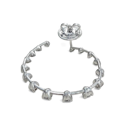 ZYDO Italy «Tutto Torna» 18K White Gold 2.02 CT Diamond Front-Facing Hoop Earrings - WeilJewelry