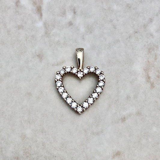 10 Karat Yellow Gold 0.30 Carat Diamond Heart Pendant - WeilJewelry