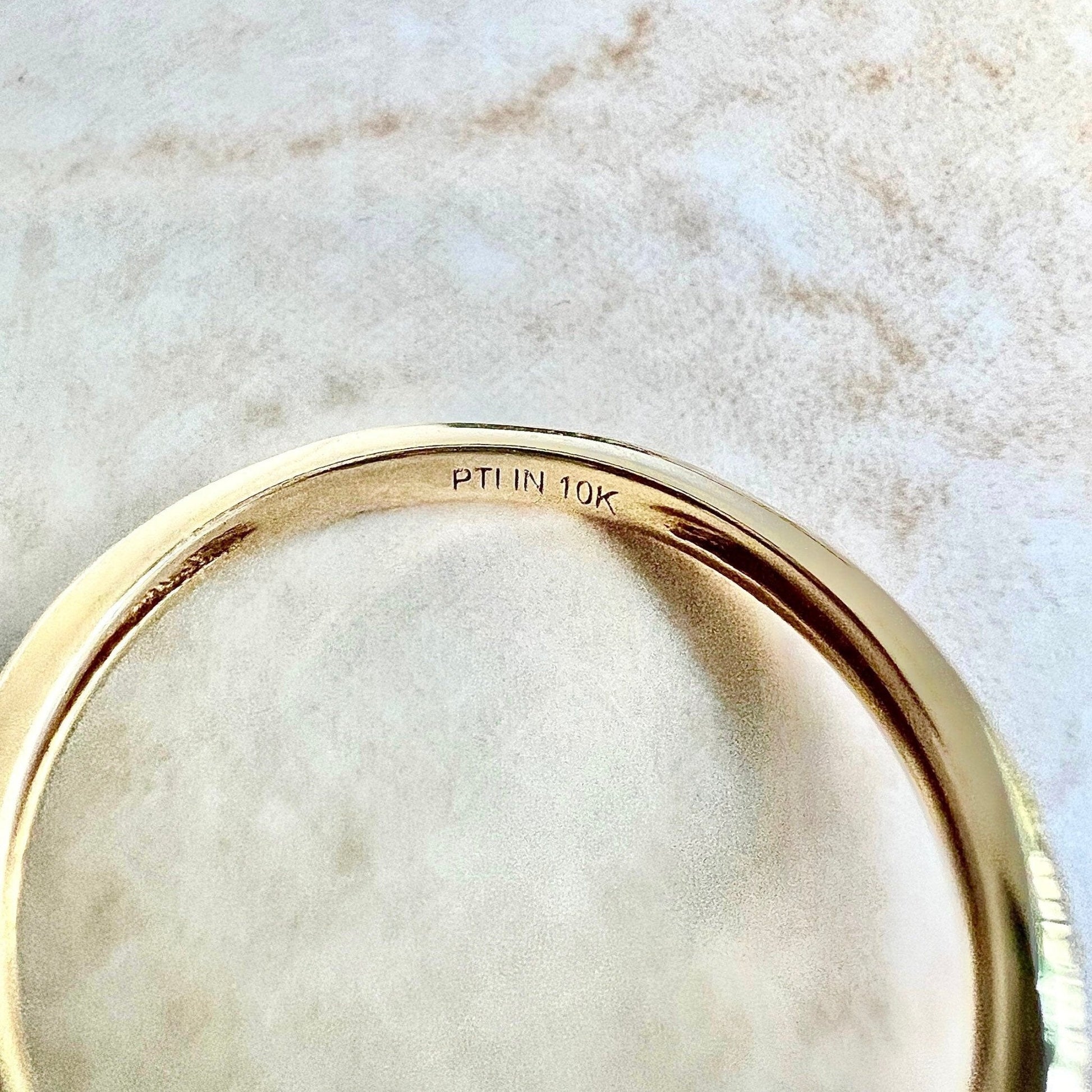 10 Karat Yellow Gold Natural Opal Solitaire Ring - WeilJewelry