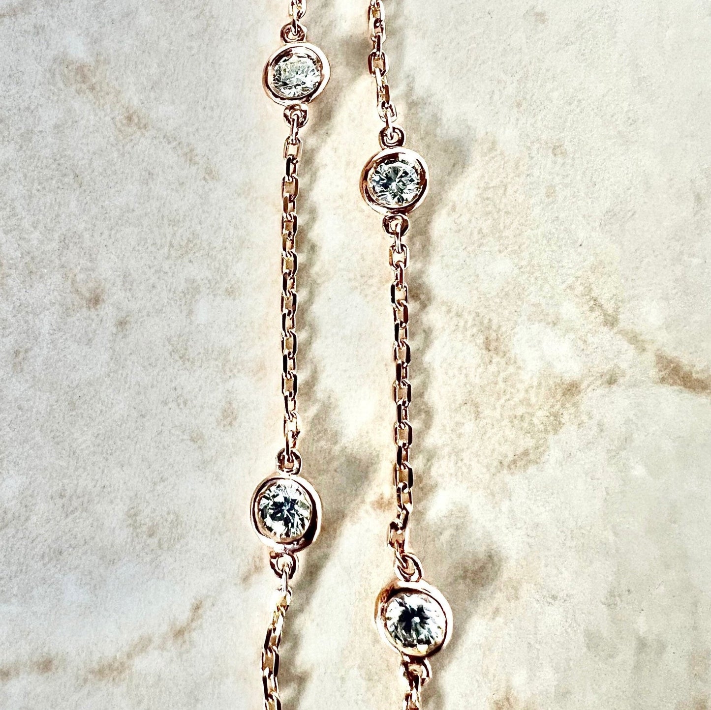 14 Karat Rose Gold 0.50 Carat Diamond By The Yard Bracelet - WeilJewelry