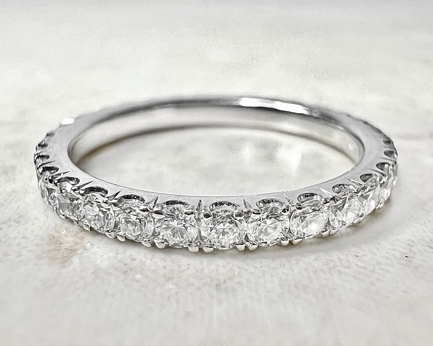 14K White Gold Diamond Eternity Band Ring 0.65 CTTW Eternity Ring - White Gold Diamond Ring - White Gold Diamond Band -Diamond Wedding Band