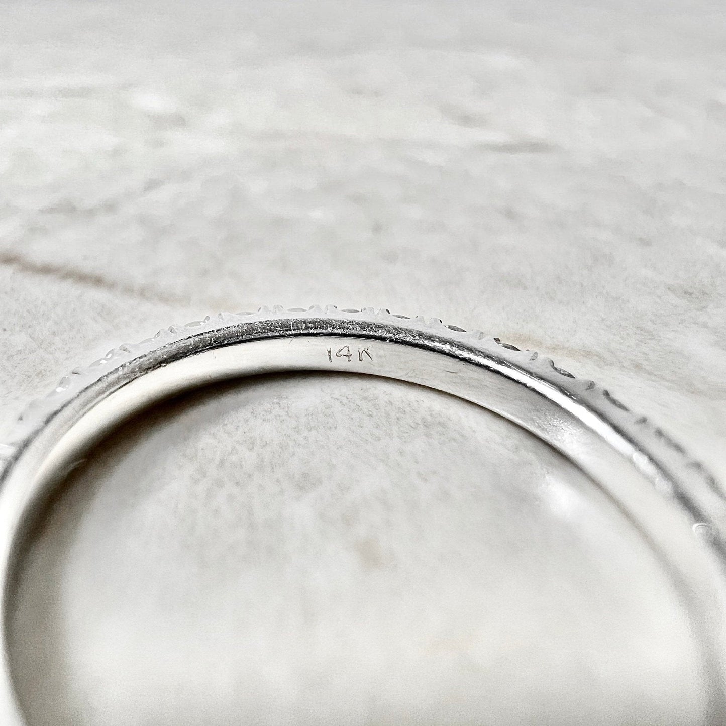 14 Karat White Gold 0.65 Carat Diamond Eternity Band Ring - WeilJewelry