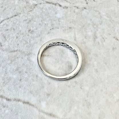 14 Karat White Gold 1/2 Carat Baguette Diamond Band Ring - WeilJewelry