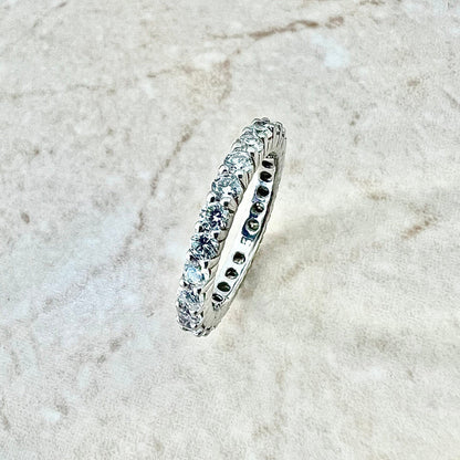 14 Karat White Gold 1.50 Carat Diamond Eternity Band Ring - WeilJewelry