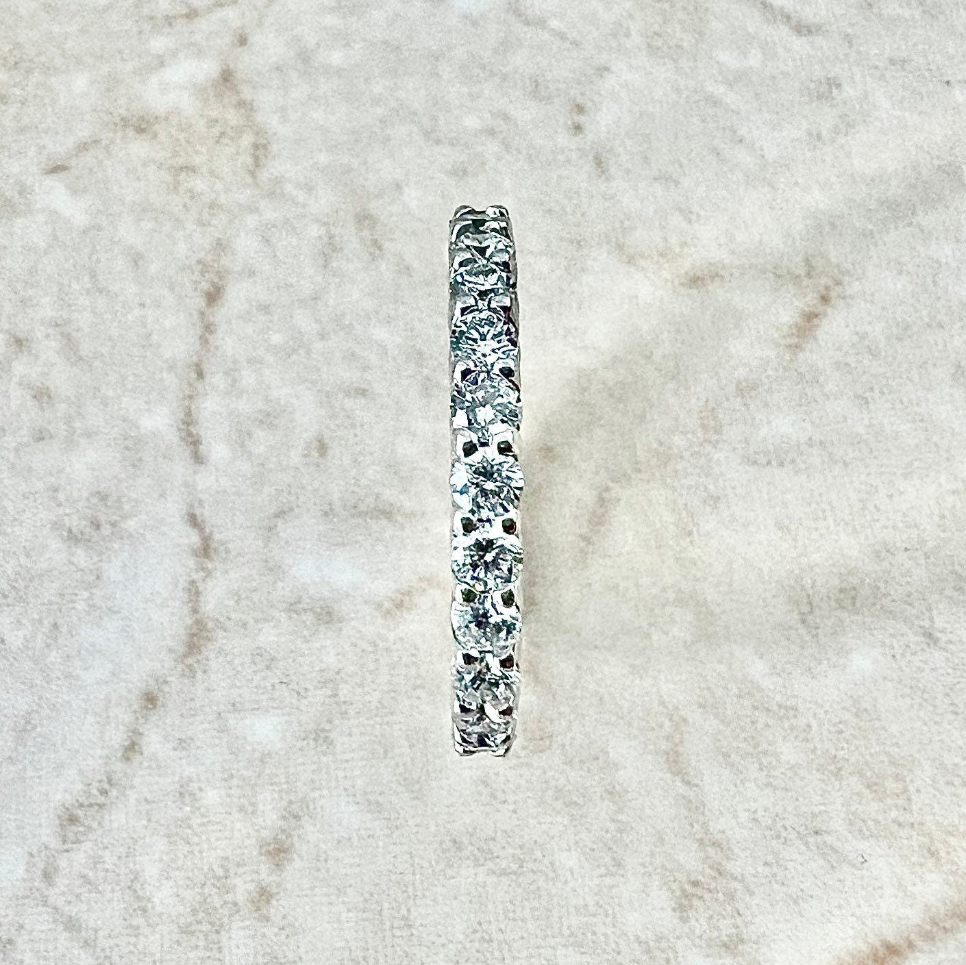 14K White Gold Diamond Eternity Band Ring 1.50 CTTW Eternity Ring - White Gold Diamond Ring - White Gold Diamond Band -Diamond Wedding Band