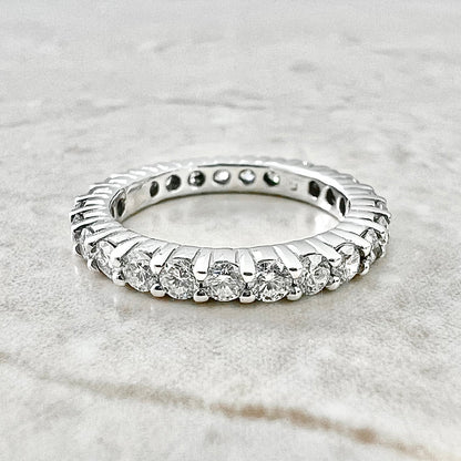 14 Karat White Gold 1.50 Carat Diamond Eternity Band Ring - WeilJewelry