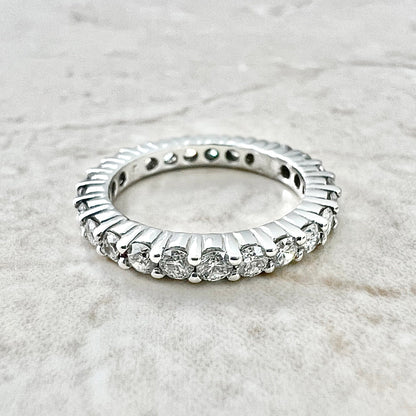 14 Karat White Gold 1.50 Carat Diamond Eternity Band Ring - WeilJewelry