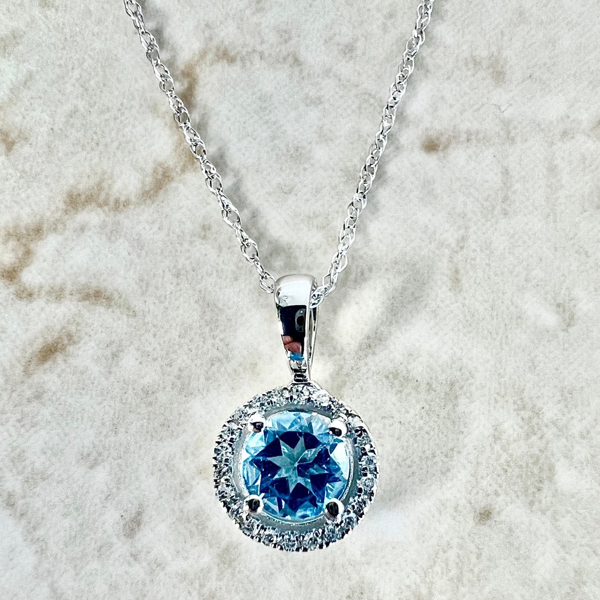 Blue topaz 2025 pendant necklace