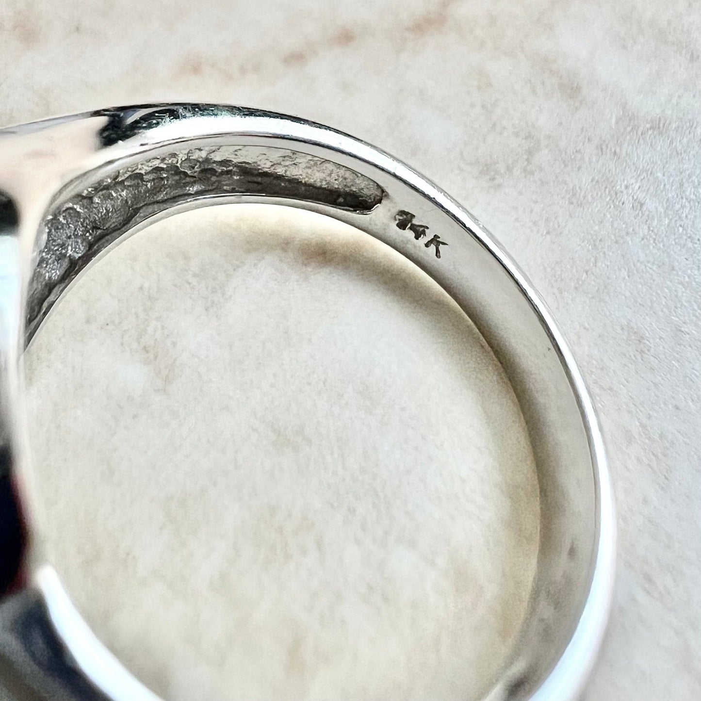 14K Calla Lily Diamond & Tsavorite Garnet Cocktail Ring - White Gold Tsavorite Garnet Ring - Flower Ring - Statement Ring - Gifts For Her