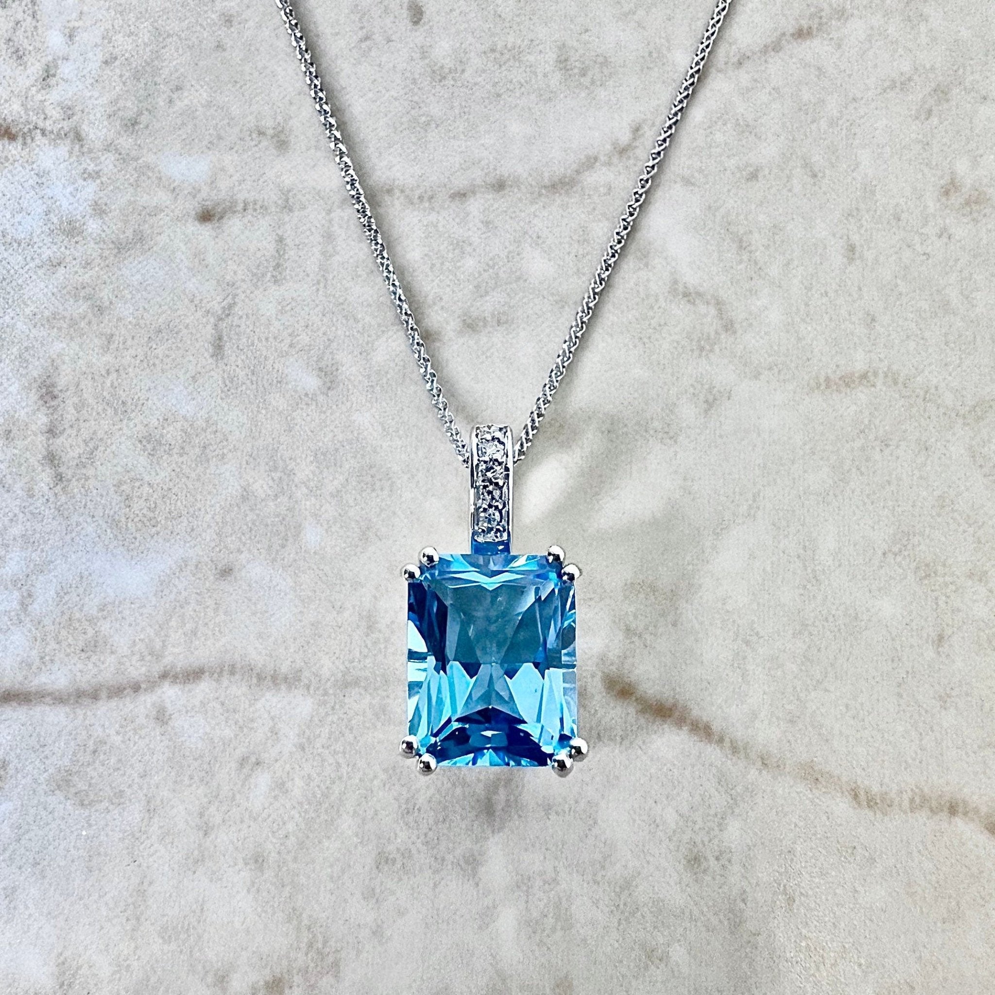 Swiss blue sale topaz necklace