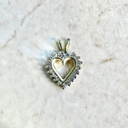 14K Diamond Heart Pendant Necklace 0.20 CTTW - Yellow Gold Diamond Pendant - Heart Necklace - Best Gifts For Her - Valentine’s Day Gift