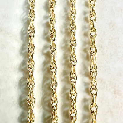 14K Yellow Gold Rope Chain Necklace - 18 Inch Gold Chain - 14K Yellow Gold Chain - Gold Necklace - Best Gift For Her - Best Christmas Gifts