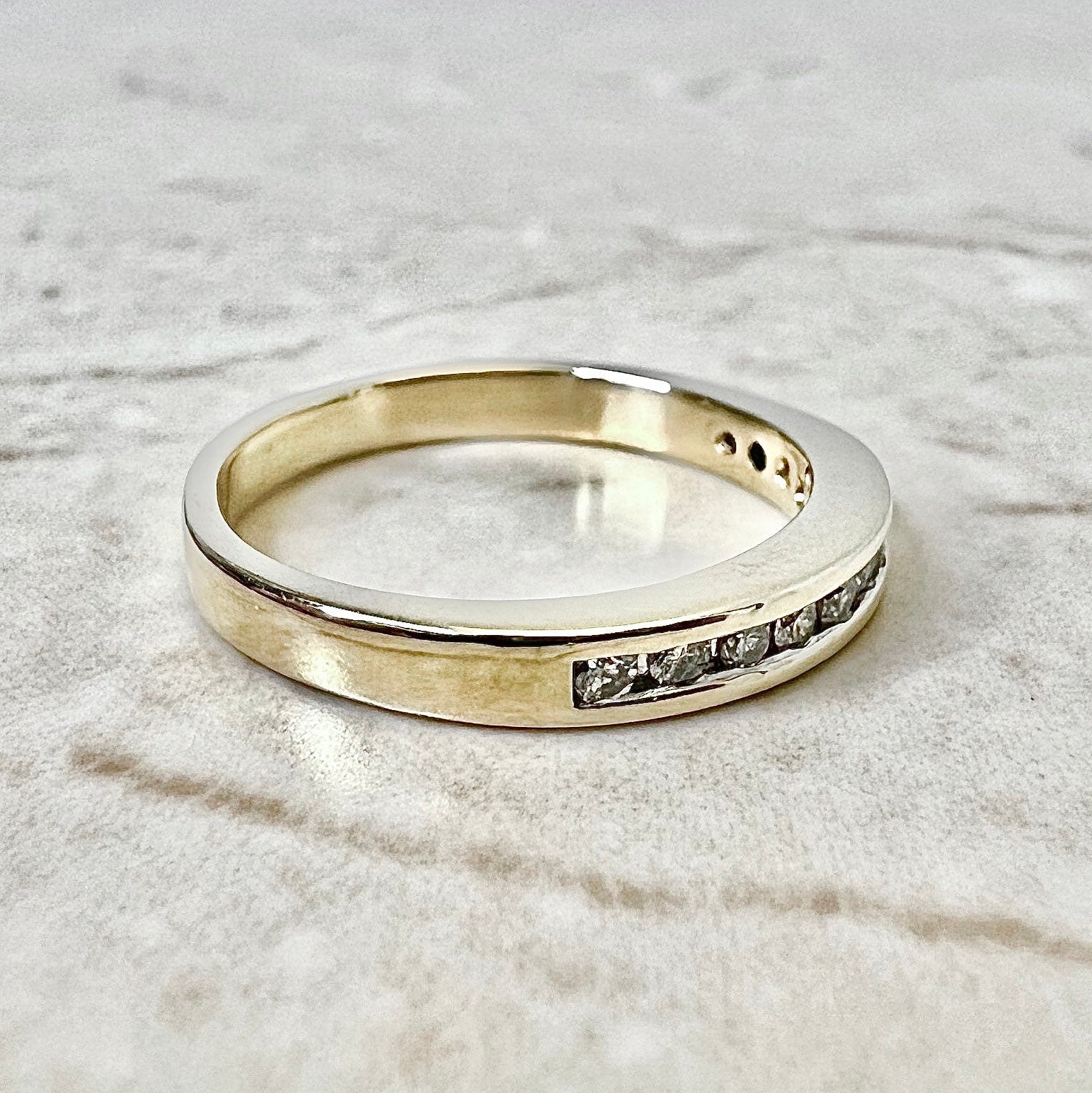 9ct gold clearance half eternity ring