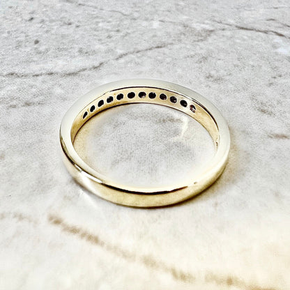 14K Half Eternity Diamond Band Ring 0.30 CTTW - Yellow Gold Eternity Ring - Anniversary Ring - Wedding Ring - Size 7.5 US - Holiday Gift