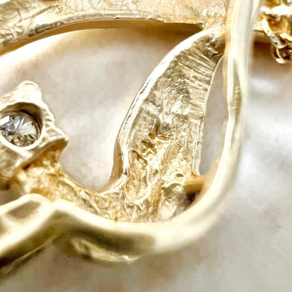 14 Karat Yellow Gold Diamond Solitaire Pendant Necklace - WeilJewelry