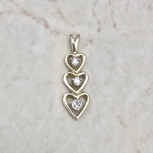 14K Gold Diamond Heart Pendant Necklace - Yellow Gold Diamond Pendant - Gold Heart Necklace - Best Gifts For Her - Valentine’s Day Gifts