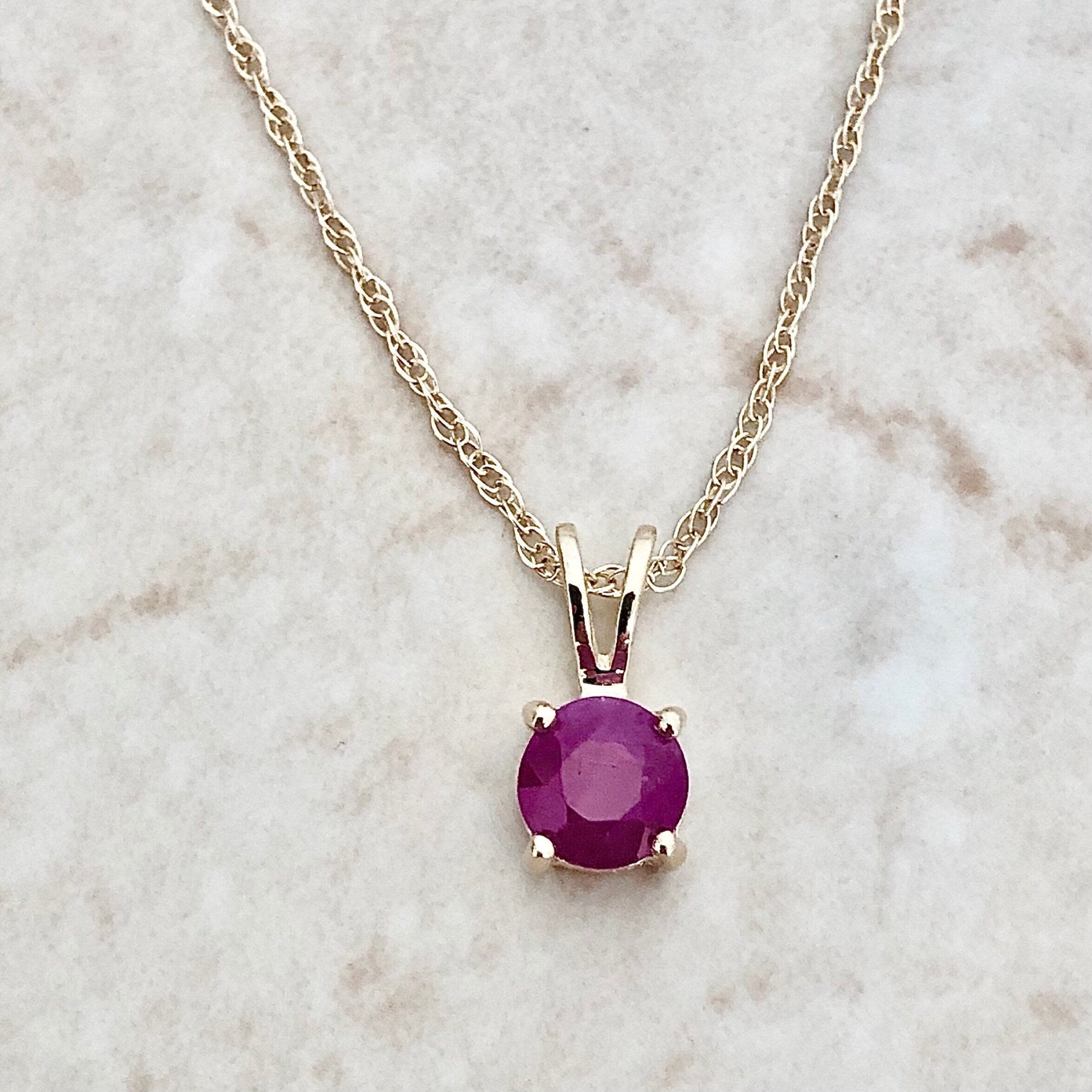 Yellow gold deals ruby necklaces