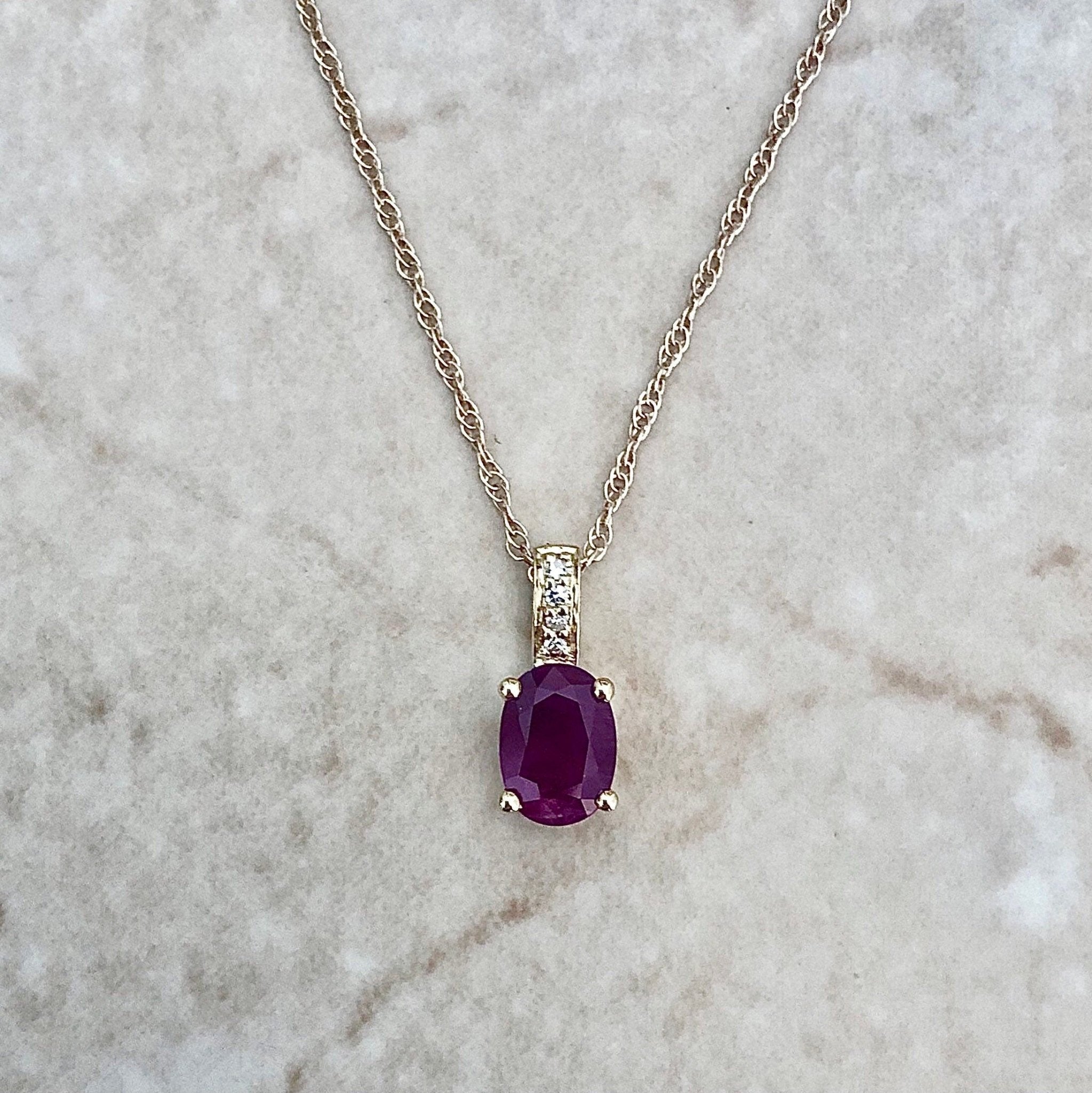 14kt Gold Ruby Necklace, Ruby Pendant, Ruby Teardrop Necklace, July  Birthstone Necklace, Gift for Her - Etsy