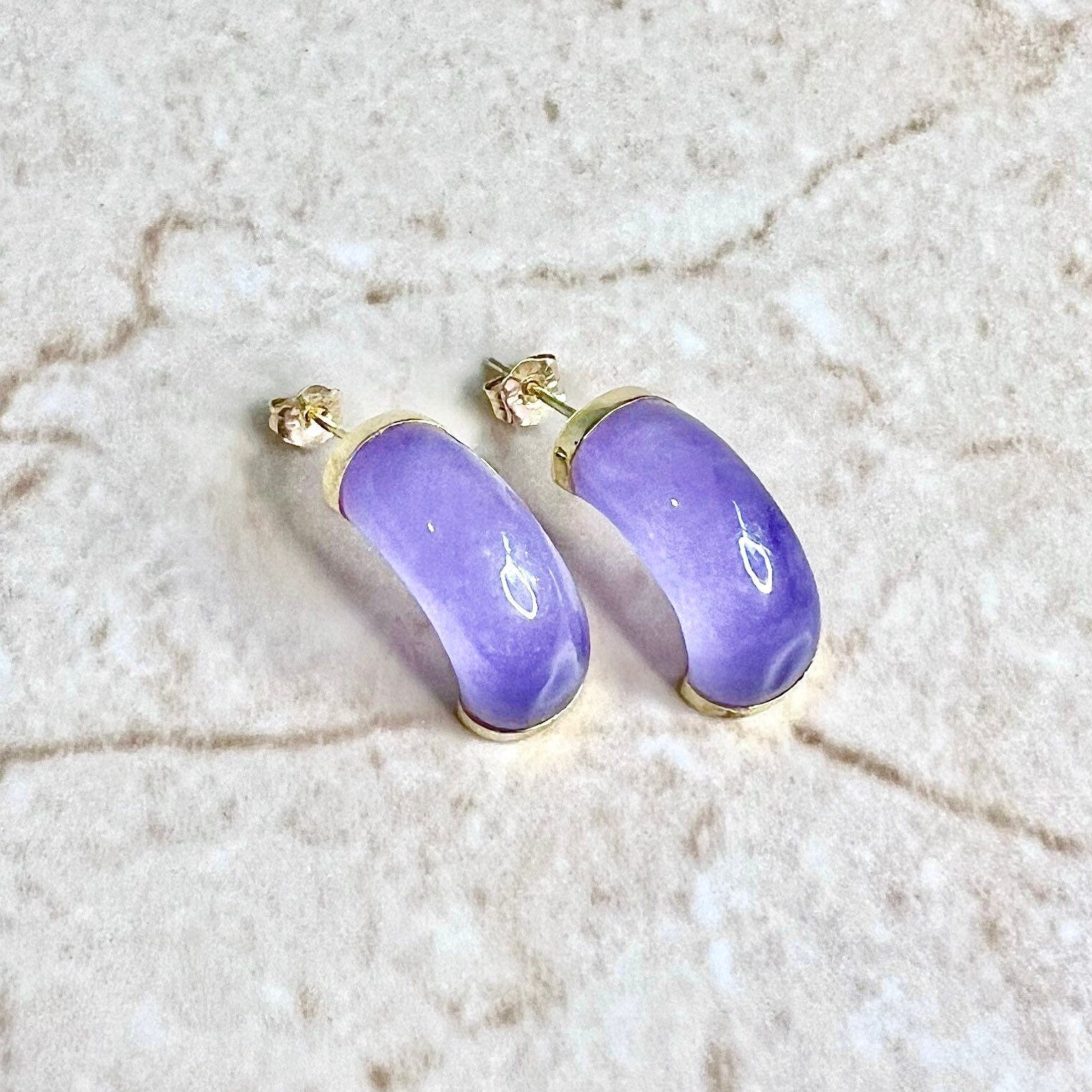 Lavender deals jade earrings