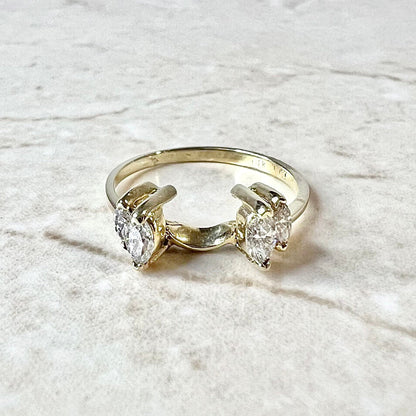 14 Karat Yellow Gold Marquise Diamond Jacket Ring - WeilJewelry