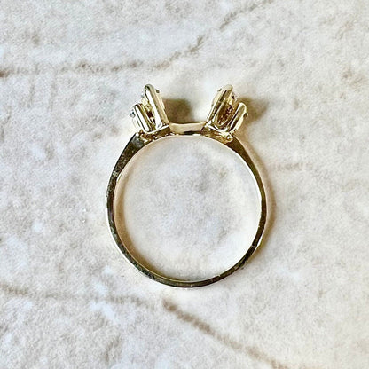14K Diamond Jacket Ring - Yellow Gold Jacket Ring - Wedding Ring Set - Diamond Enhancer - Engagement Ring - Anniversary Gift - Gifts For Her