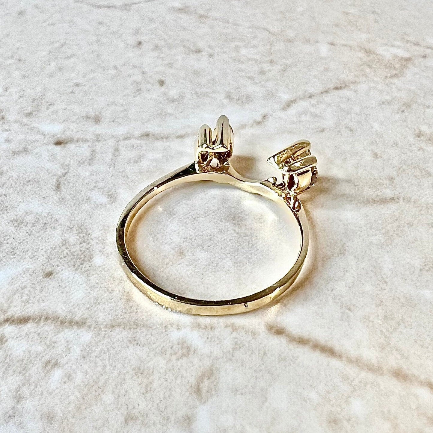 14K Diamond Jacket Ring - Yellow Gold Jacket Ring - Wedding Ring Set - Diamond Enhancer - Engagement Ring - Anniversary Gift - Gifts For Her