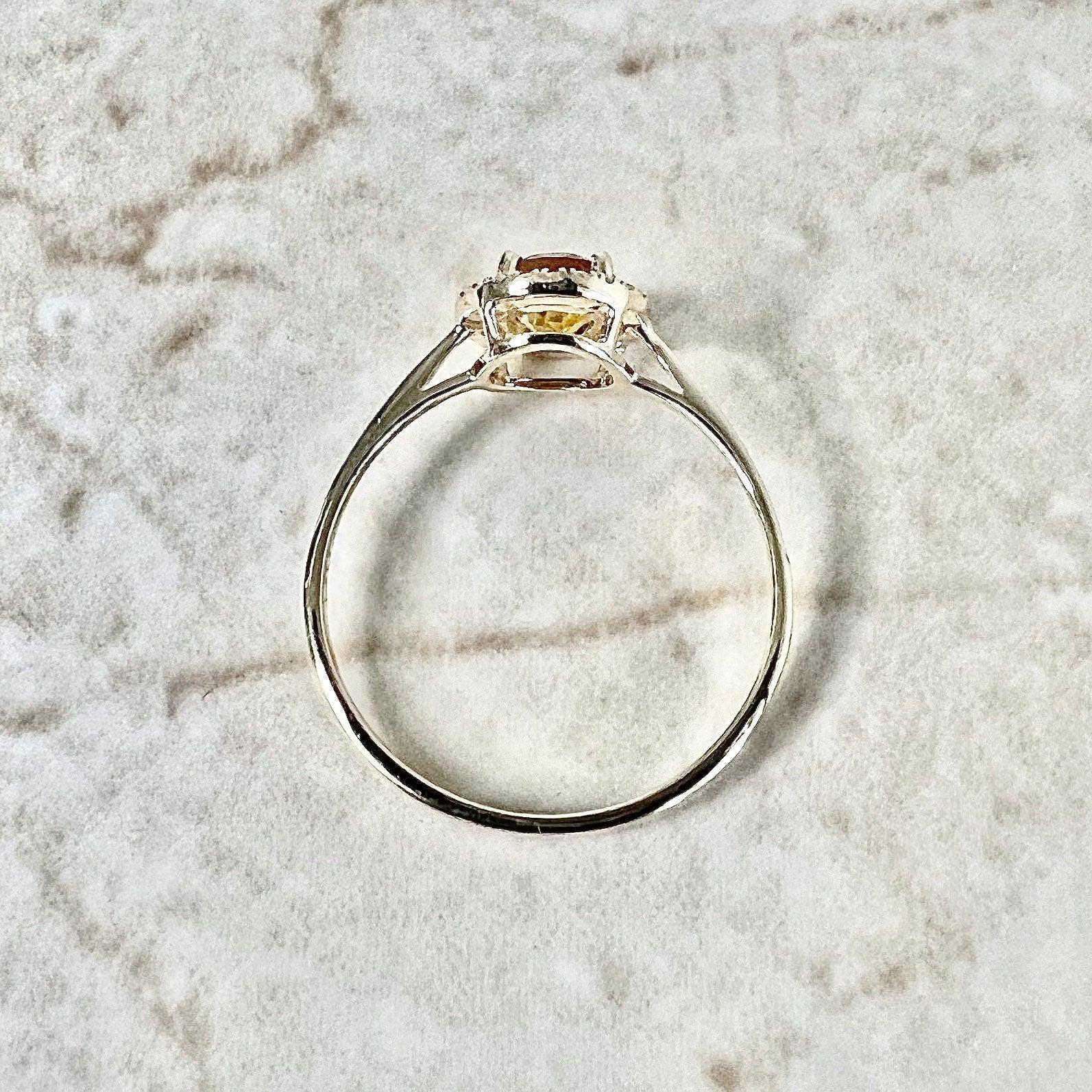 Halo Citrine Ring Cushion Citrine Ring November Gift Ring good Anniversary Ring Promise Ring Present November Birthstone