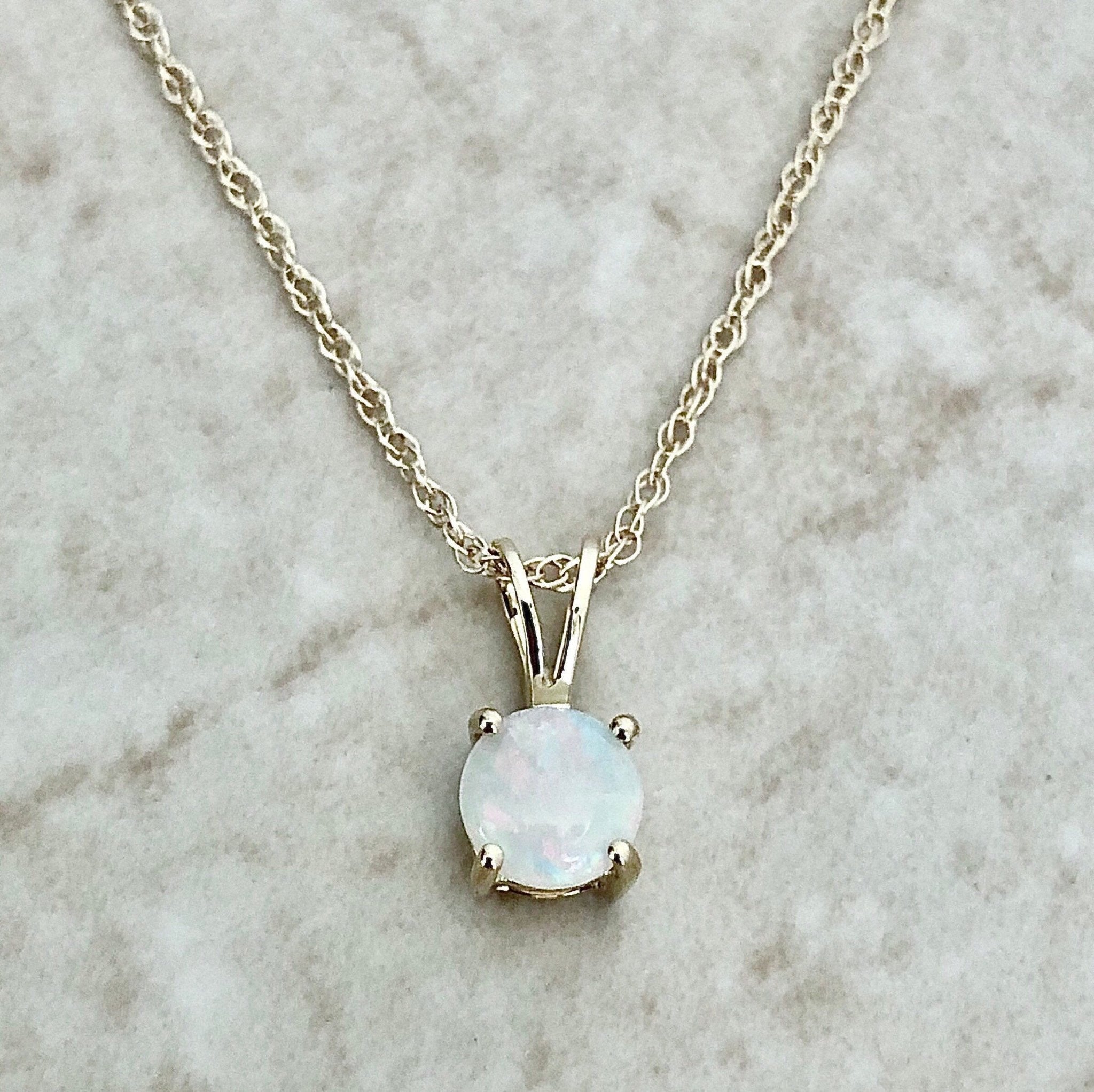 Gold Opal Necklace – Lily & Clara