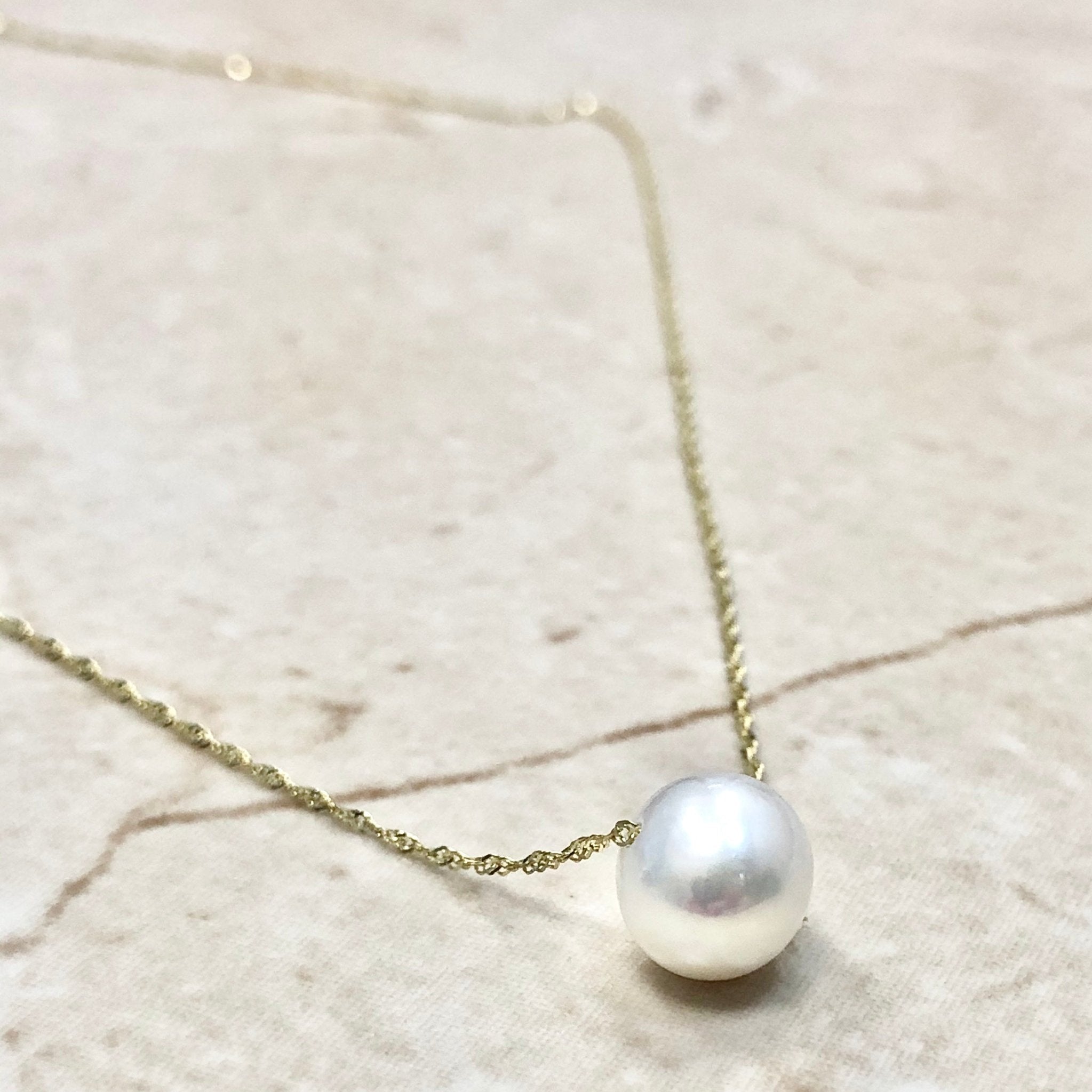 Single white pearl deals necklace