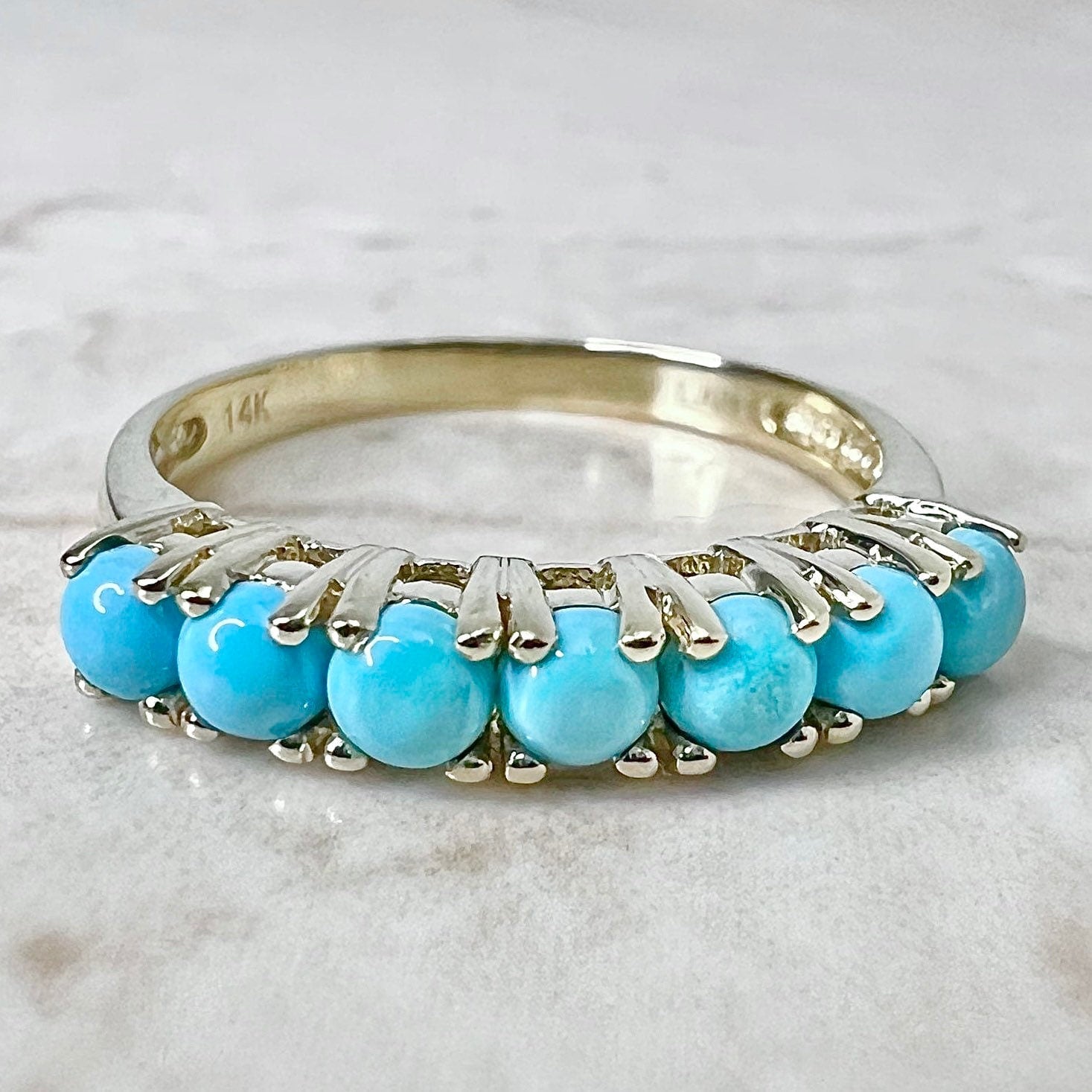 Turquoise store band ring