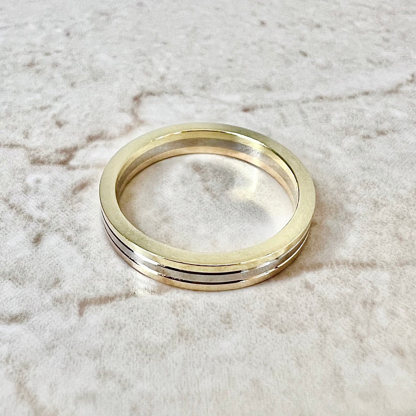Cartier Vendôme Louis Wedding Band 3.5 mm - 18K Tri Gold Cartier Band Ring - Gold Cartier Ring - Men Wedding Band Ring - Size 8 US / 57 FR