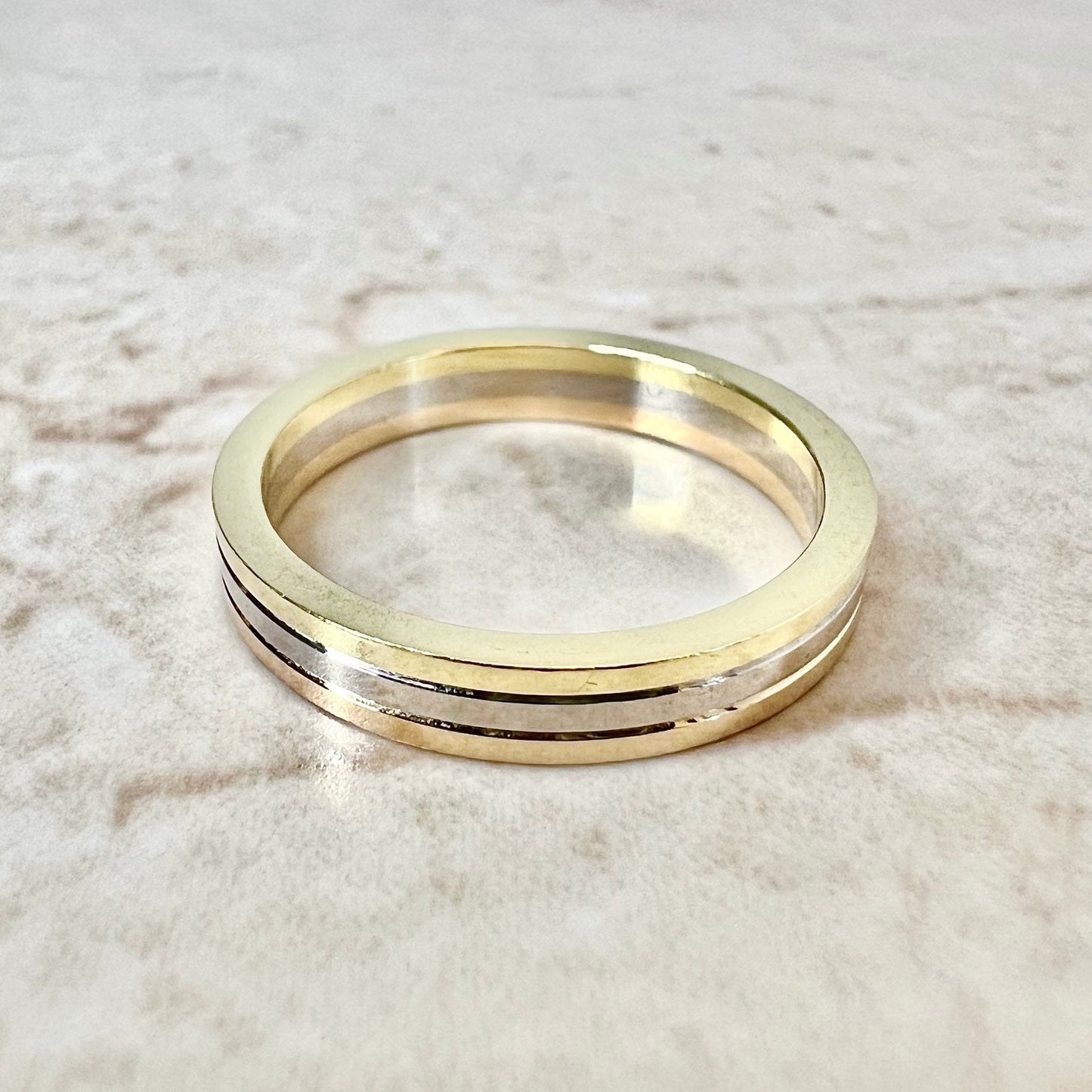 Cartier Vendôme Louis Wedding Band 3.5 mm - 18K Tri Gold Cartier Band Ring - Gold Cartier Ring - Men Wedding Band Ring - Size 8 US / 57 FR
