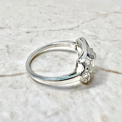Platinum Art Deco Style Diamond Engagement Ring - Vintage Style Ring - Art Deco Solitaire - Filigree Art Deco Ring - Diamond Solitaire Ring