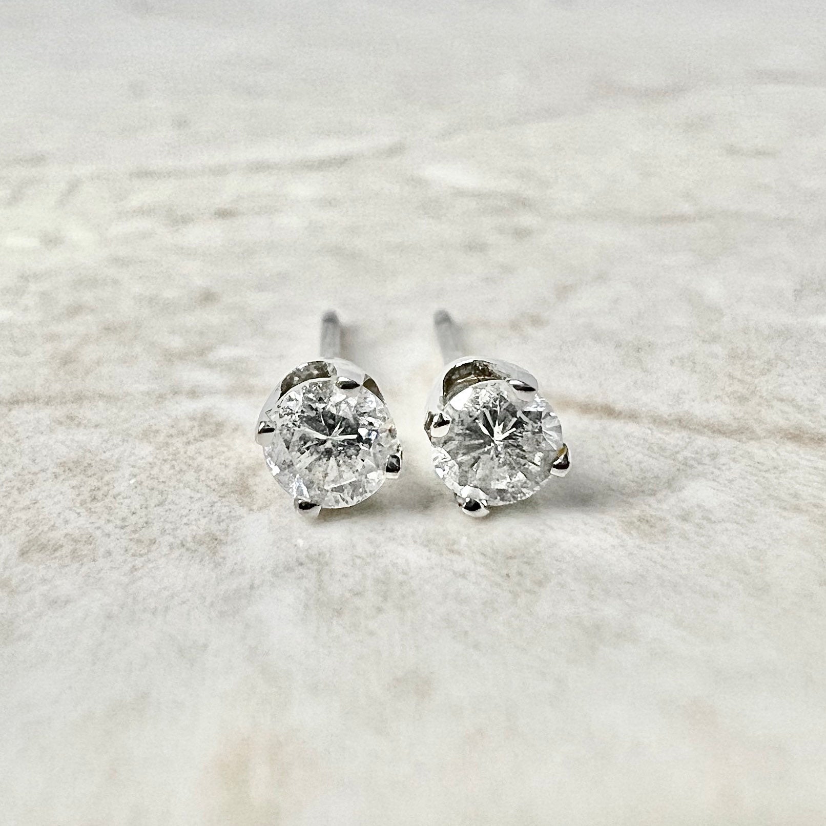 Six Prong Ornate Basket Diamond Stud Earrings – With Clarity