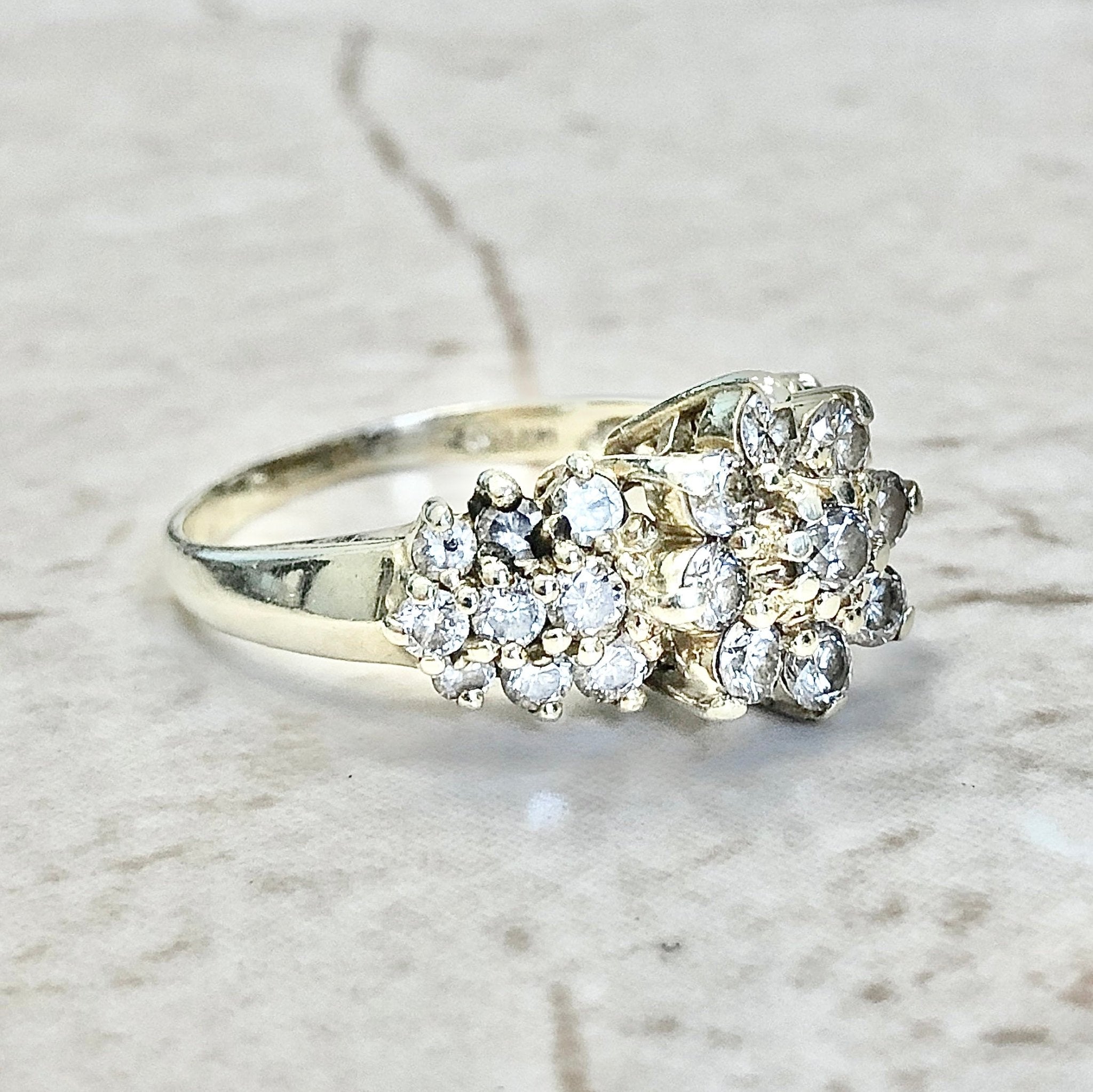 Cluster engagement hot sale rings tacky