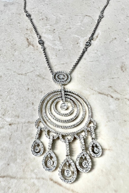Pave diamond hamsa necklace Clearance