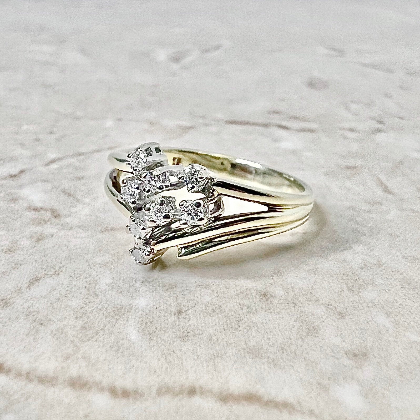 CLEARANCE 40% OFF - Vintage 14 Karat Yellow Gold Diamond Heart Ring - WeilJewelry