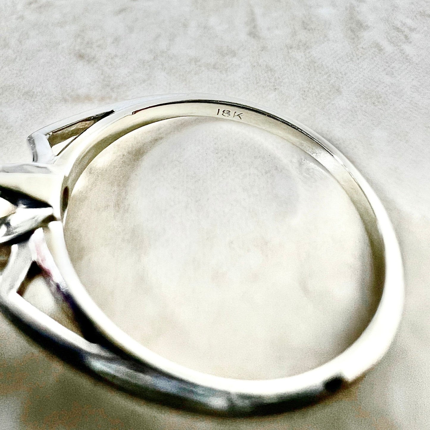 Vintage 18K Solitaire Diamond Ring - 18K White Gold Ring - Diamond Solitaire Rings - Diamond Engagement Ring - Wedding Ring - Promise Ring