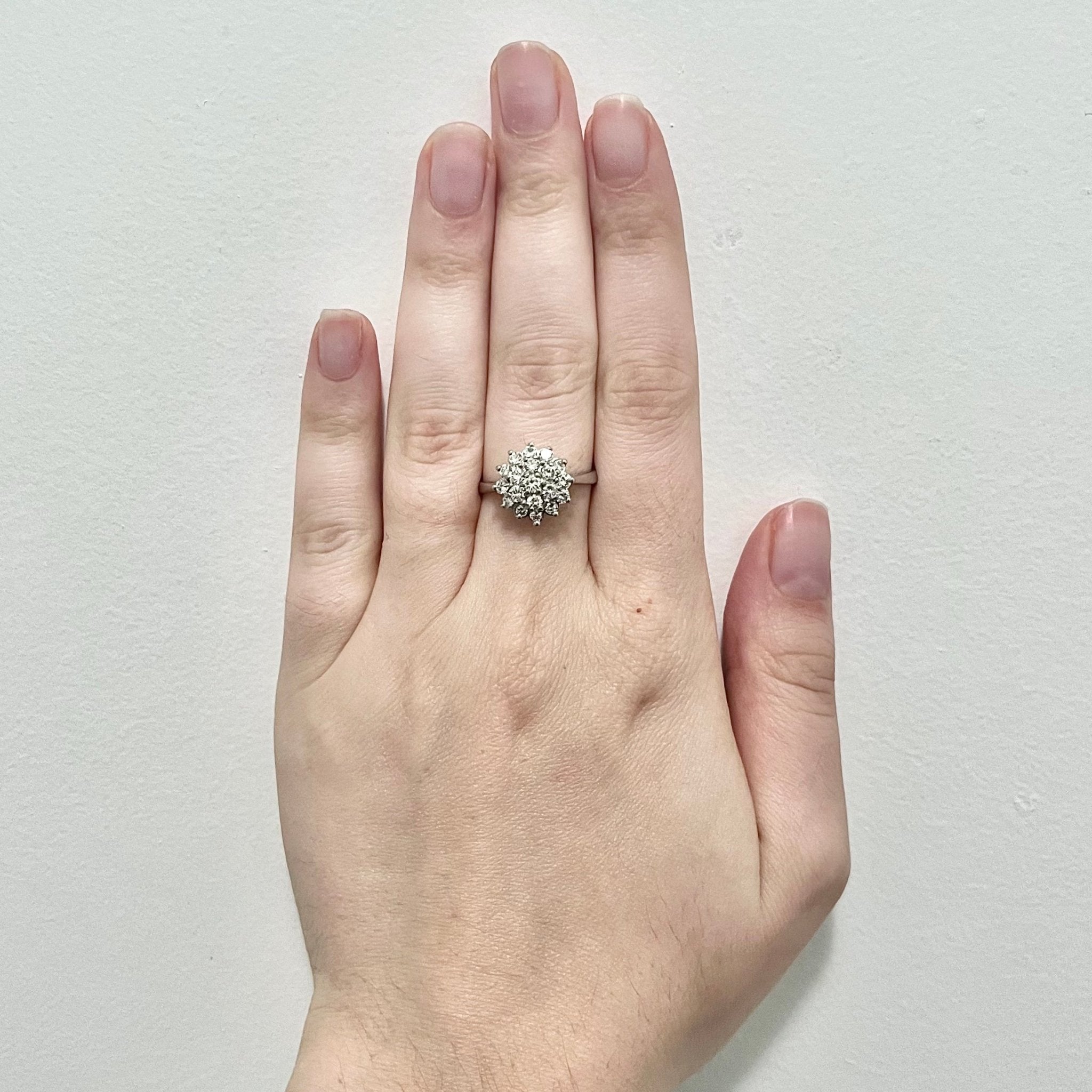 1 Carat, Halo Ring, Diamond Ring, Round Diamond, Engagement Ring, Pure  Gold, White Gold Ring, Bridal Ring, Natural Diamond, Classic design